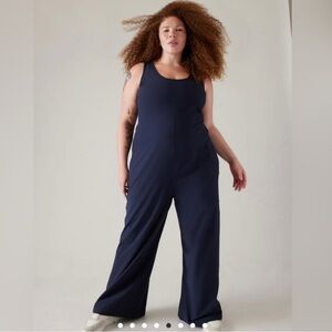 Athleta Navy Sleeveless Jumpsuit